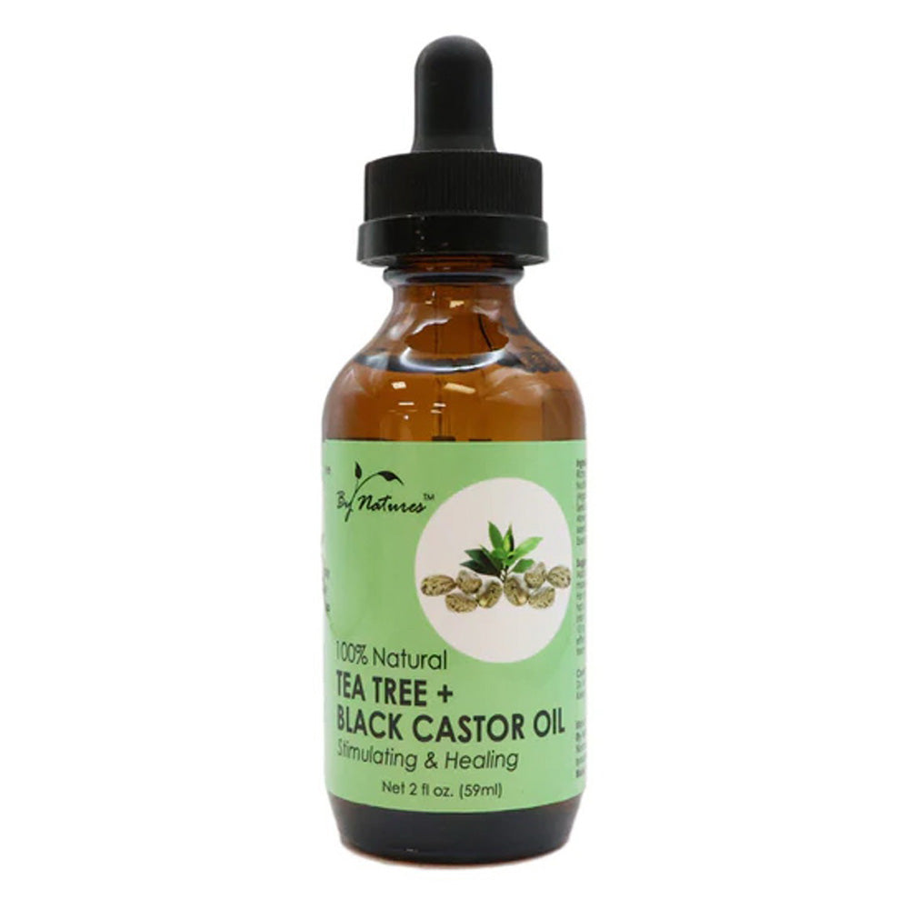 By Natures Black Castor Oil with Tea Tree for Scalp Relief 2Oz (59ml)